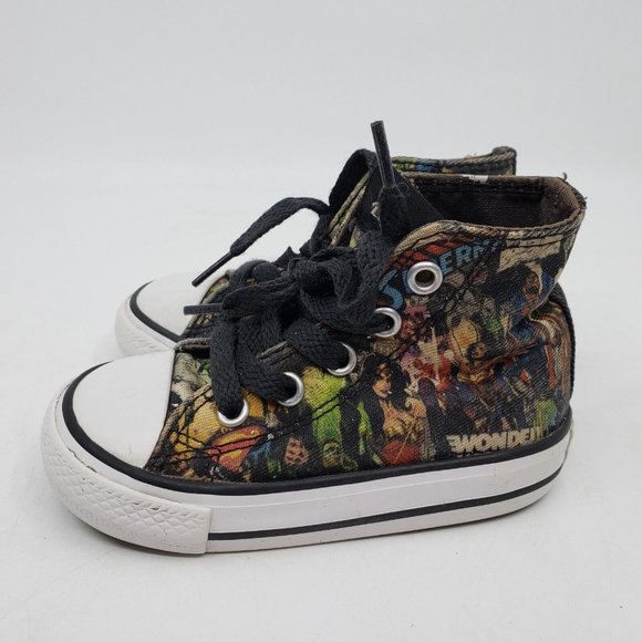 Justice League DC Comics Chuck Taylor All Stars Sneakers for Baby Infant Size 5 - Picture 6 of 10